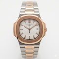 Patek Philippe White Dial - Two Tone Chain