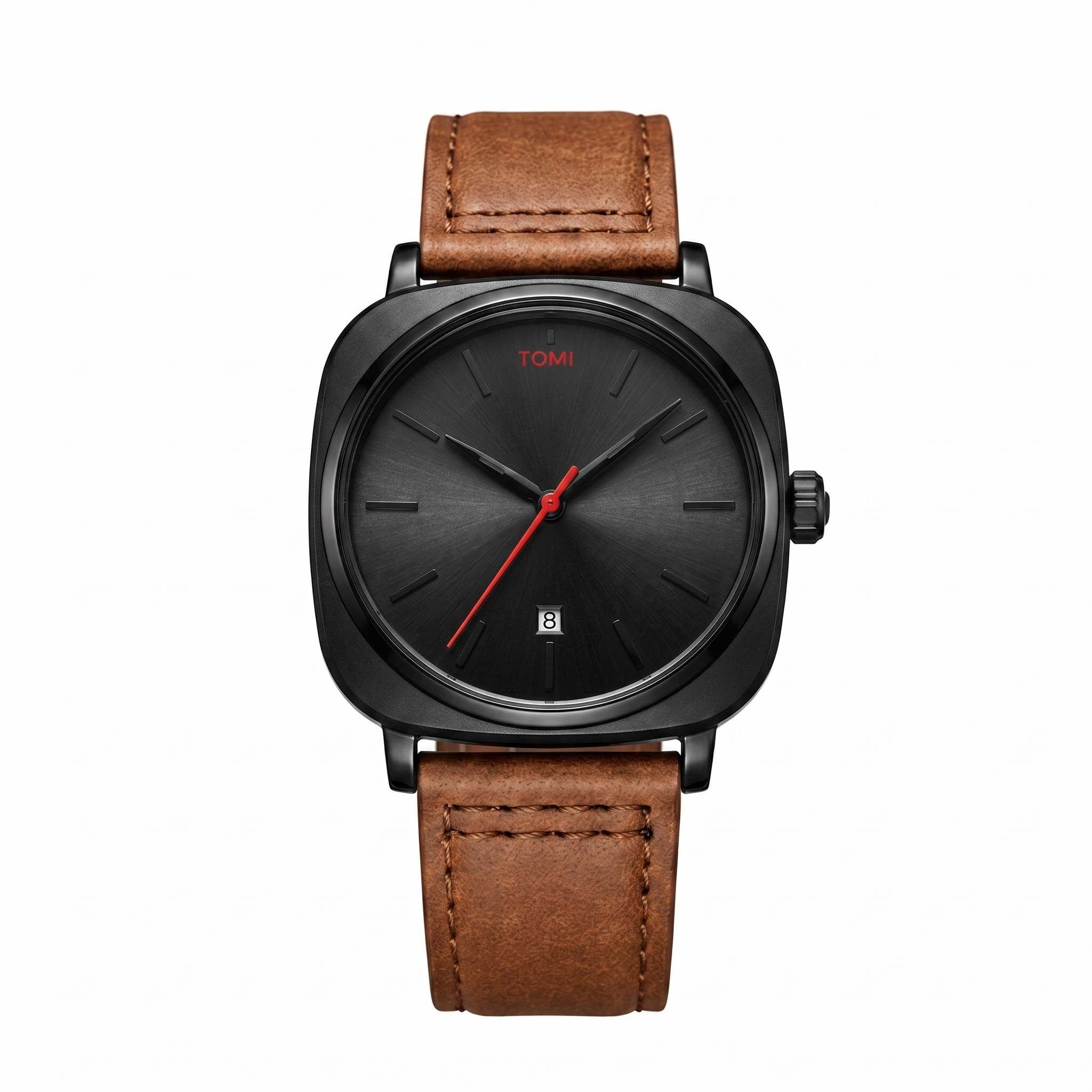 TOMI Watch Quartz Date - Brown Colour