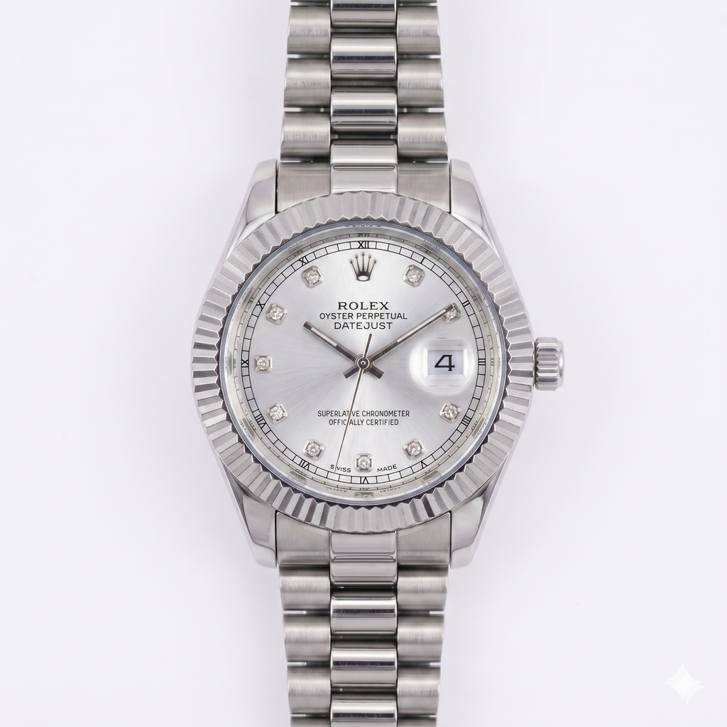 RLX Datejust Stoned Dial - White