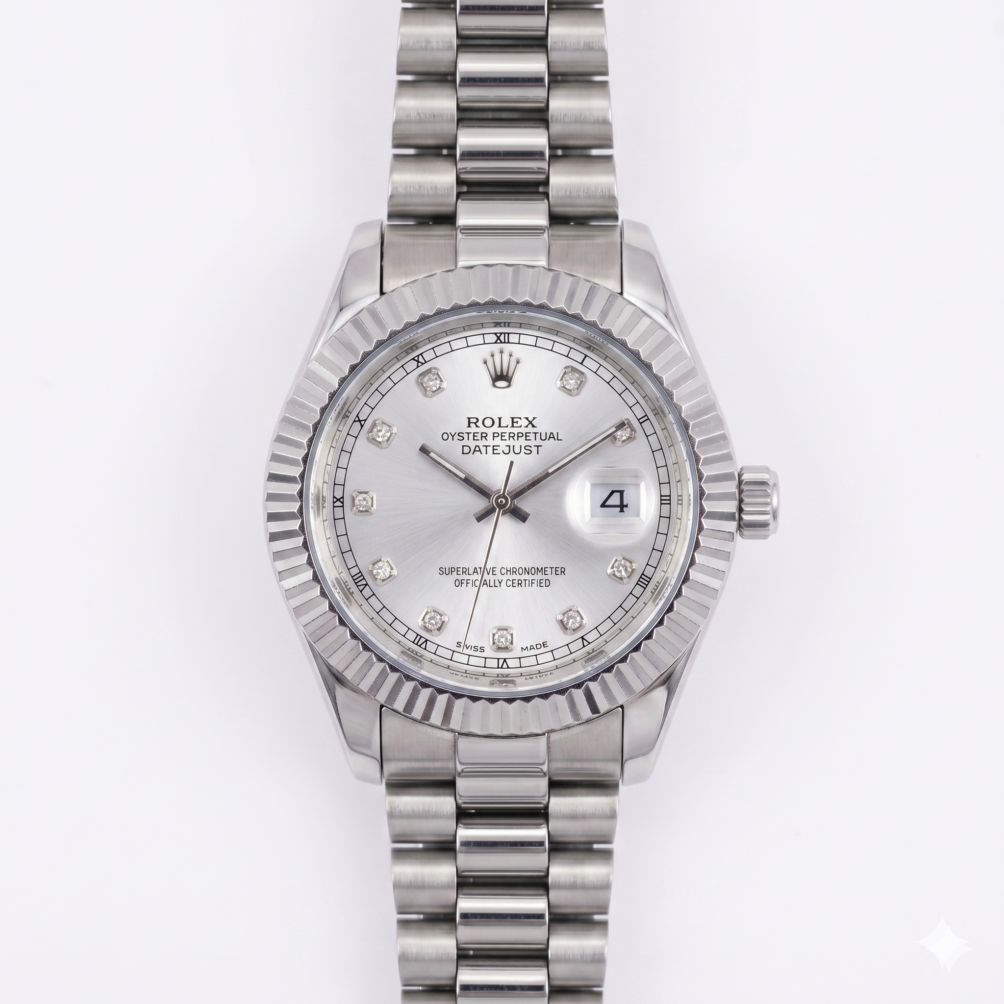 RLX Datejust Stoned Dial - White