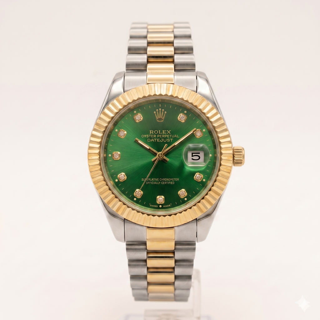 RLX Datejust Stoned Dial - Green