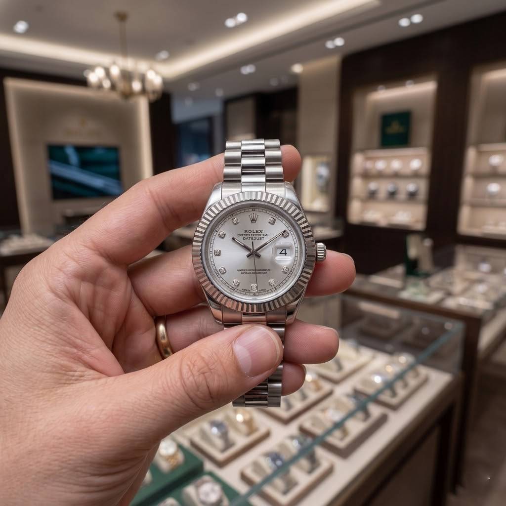 RLX Datejust Stoned Dial - White