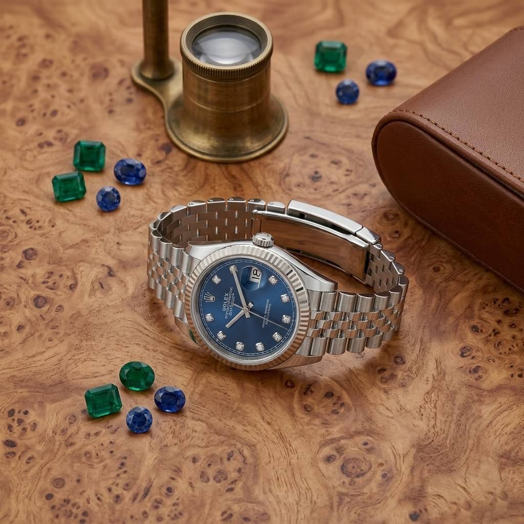 RLX Datejust Stoned Dial - Blue